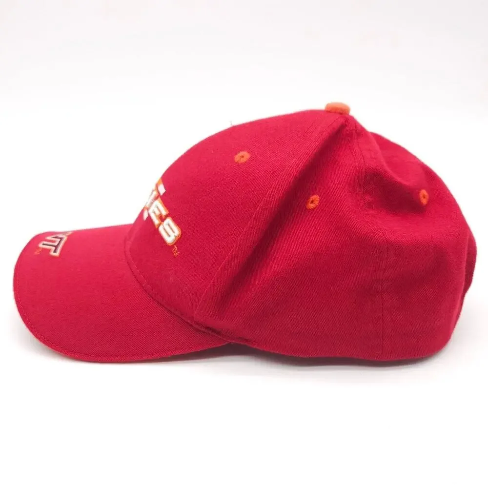 Virginia Tech‎ Hokies Strapback Embroidered Hat Ball Dad Cap NCAA College Red